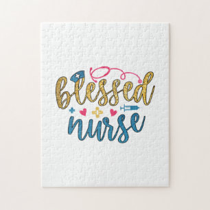 Nurse Gift Blessed Nurse Jigsaw Puzzle