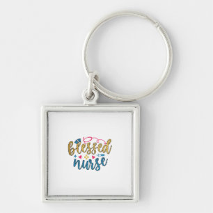 Nurse Gift Blessed Nurse Key Ring