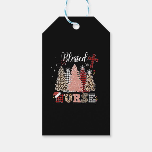 Nurse Gift Blessed Nurse Tags (Front)