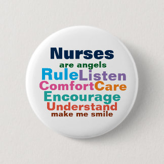Nurse gift buttons. 6 cm round badge