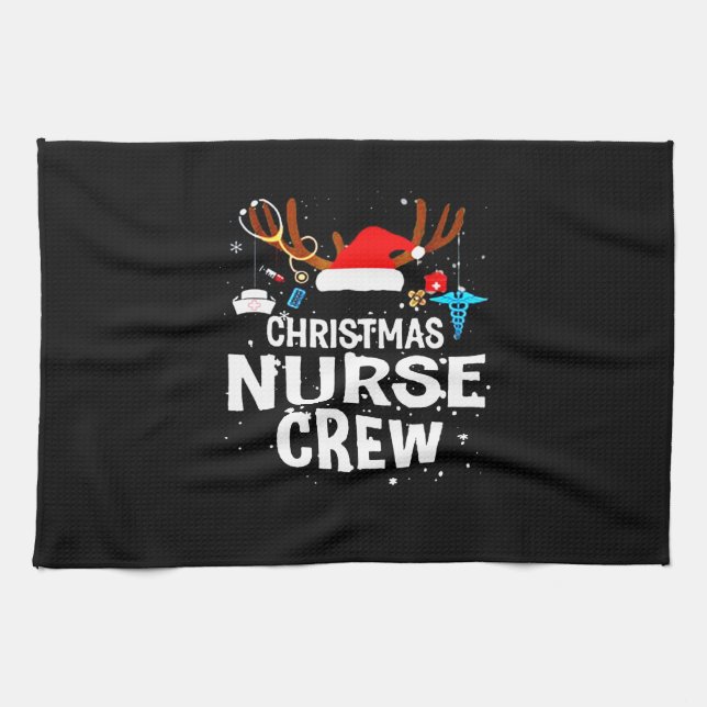 Nurse Gift | Christmas Nurse Crew Tea Towel (Horizontal)