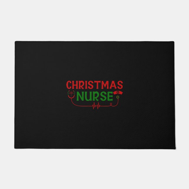Nurse Gift | Christmas Nurse Doormat (Front)