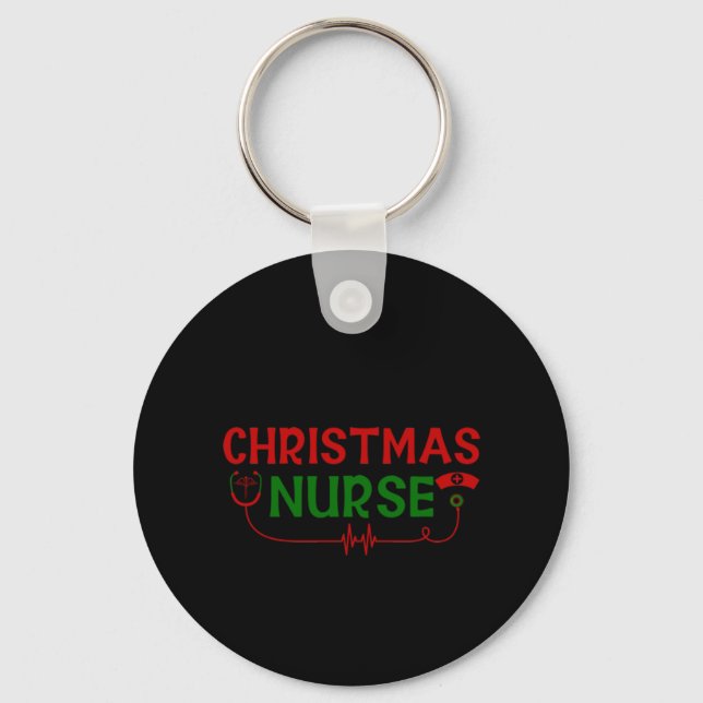 Nurse Gift Christmas Nurse Key Ring (Front)