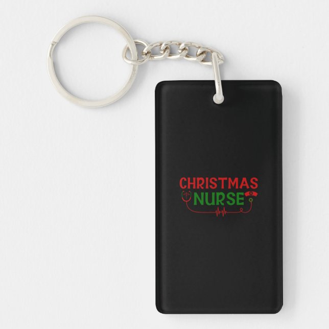 Nurse Gift | Christmas Nurse Key Ring (Front)