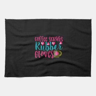 Nurse Gift Coffee Scrubs Rubber Gloves Tea Towel