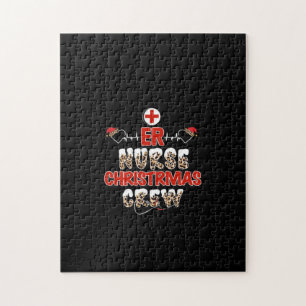 Nurse Gift Er Nurse Christmas Crew Jigsaw Puzzle