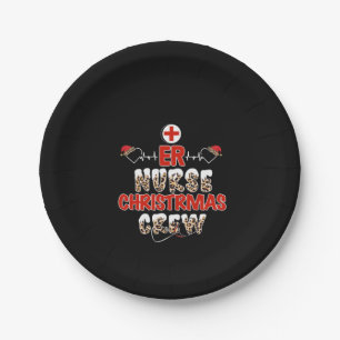 Nurse Gift Er Nurse Christmas Crew Paper Plate