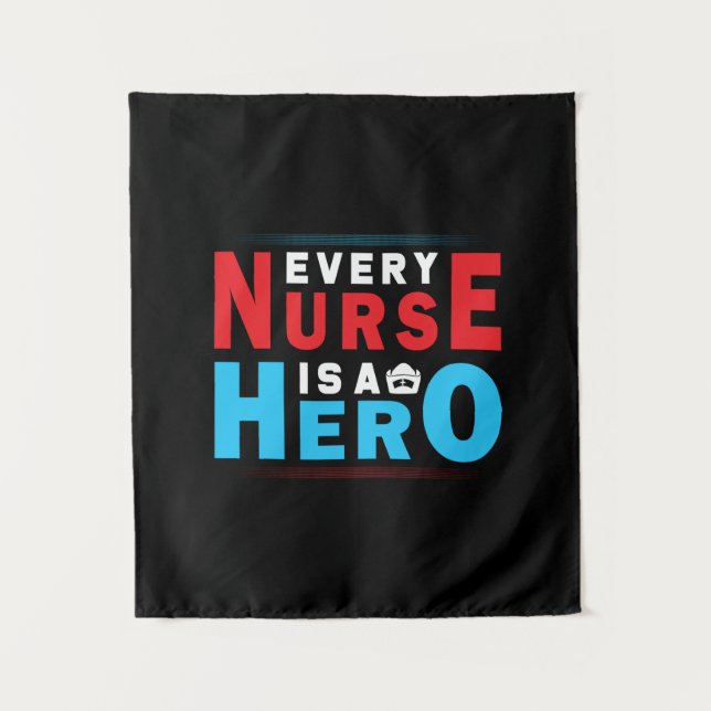 Nurse Gift | Every Nurse Is A Hero Tapestry (Front)