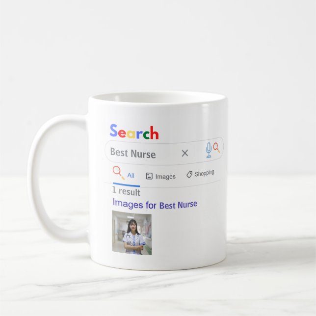 NURSE GIft FUNNY World's BEST SEARCH Engine Coffee Mug (Left)