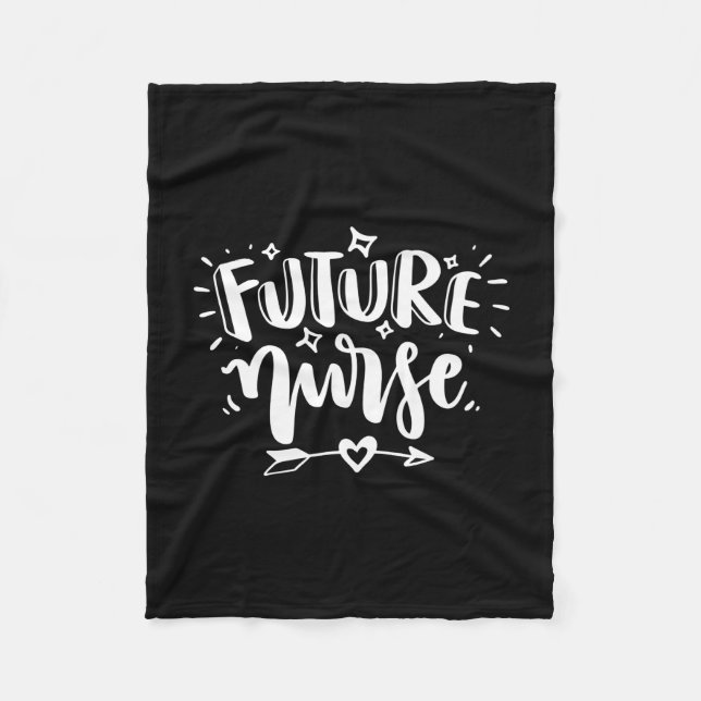 Nurse Gift | Future Nurse Fleece Blanket (Front)