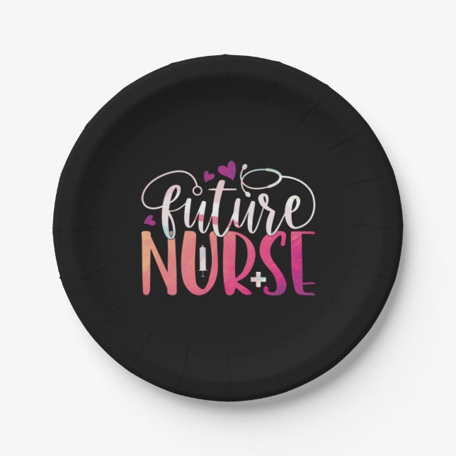 Nurse Gift | Future Nurse Paper Plate (Front)