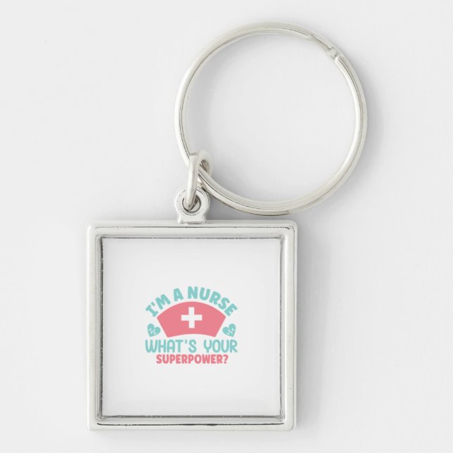 Nurse Gift | I Am A Nurse Key Ring (Front)