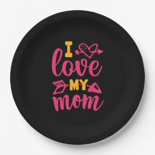 Nurse Gift I Love My Mum Paper Plate