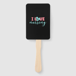 Nurse Gift I Love Nursing Hand Fan