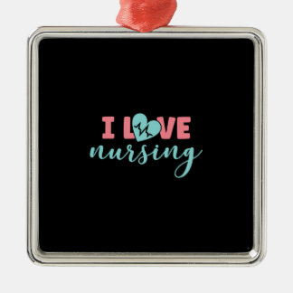 Nurse Gift | I Love Nursing Metal Tree Decoration