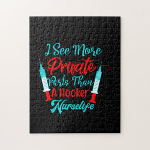 Nurse Gift I See More Private Parts Jigsaw Puzzle