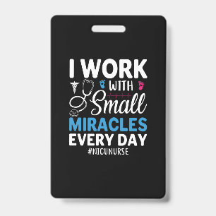 Nurse Gift I Work With Small ID Badge