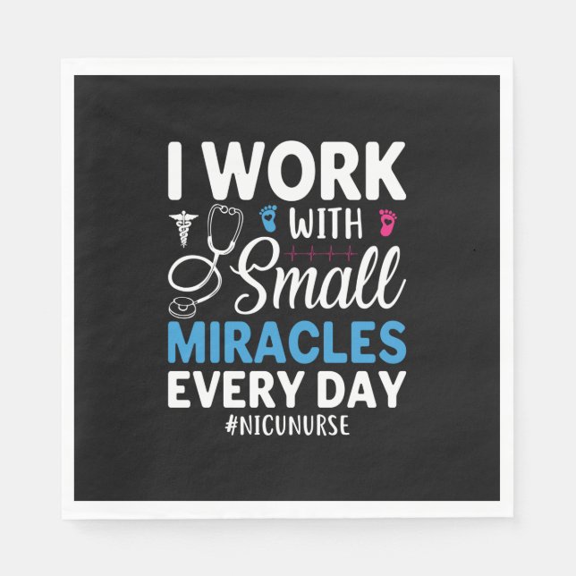 Nurse Gift I Work With Small Napkin (Front)