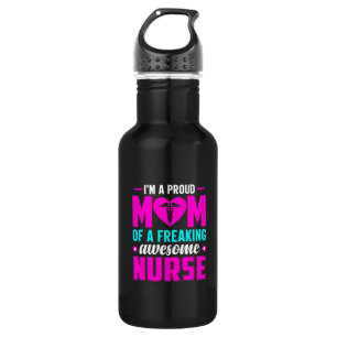 Nurse Gift I'm A Proud Mum Of Nurse 532 Ml Water Bottle