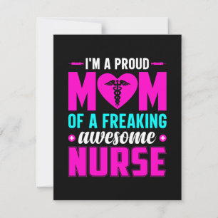 Nurse Gift I'm A Proud Mum Of Nurse Card