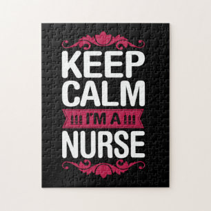 Nurse Gift   Keep Calm I Am A Nurse Jigsaw Puzzle