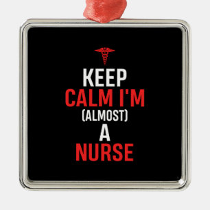Nurse Gift Keep Calm I Am A Nurse Metal Tree Decoration