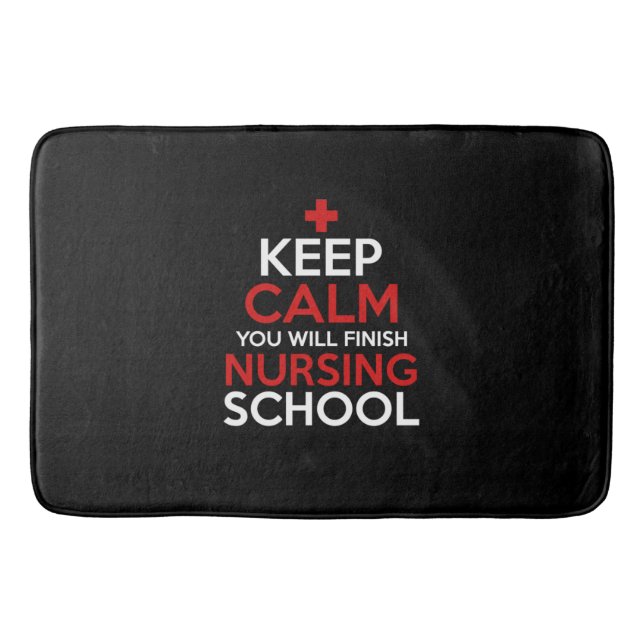 Nurse Gift | Keep Calm You Will Finish Bath Mat (Front)