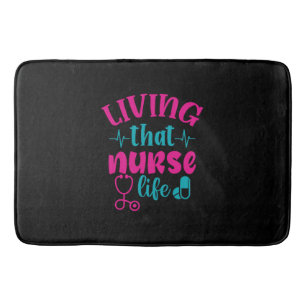 Nurse Gift   Living That Nurse Life Bath Mat