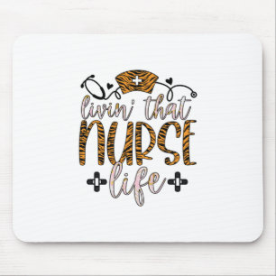 Nurse Gift   Living That Nurse Life Mouse Mat