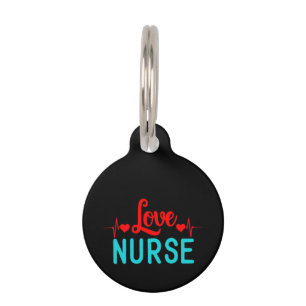 Nurse Gift Love Nurse Pet Tag