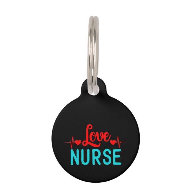 Nurse Gift Love Nurse Pet Tag (Front)
