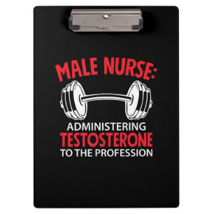 Nurse Gift   Male Nurse Administrering Clipboard