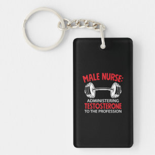 Nurse Gift Male Nurse Administrering Key Ring