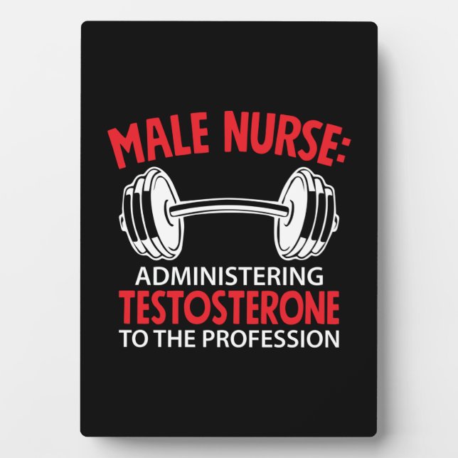 Nurse Gift Male Nurse Administrering Plaque (Front)