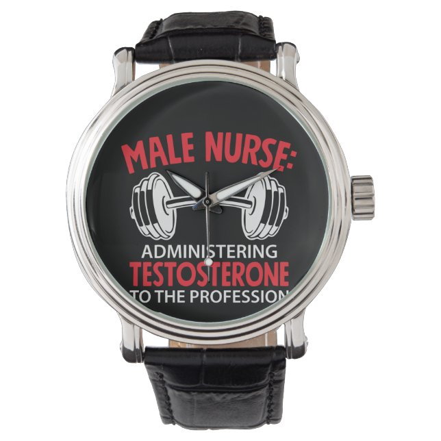 Nurse Gift Male Nurse Administrering Watch (Front)
