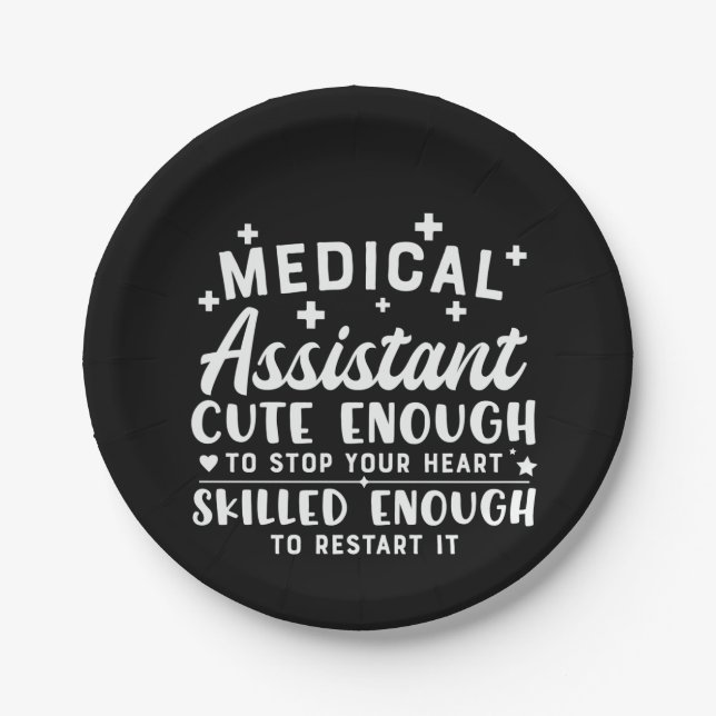 Nurse Gift Medical Assistant Cute Enough Paper Plate (Front)