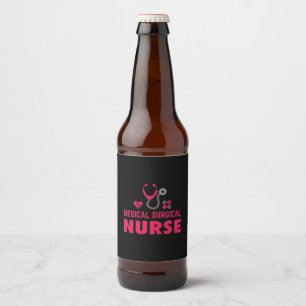 Nurse Gift Medical Surgical Nurse Beer Bottle Label