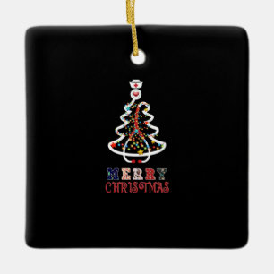 Nurse Gift Mery Christmas Ceramic Ornament
