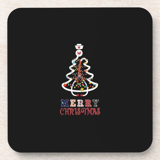 Nurse Gift | Mery Christmas Coaster (Front)