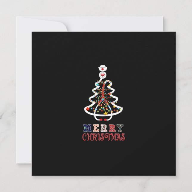 Nurse Gift Mery Christmas Holiday Card (Front)