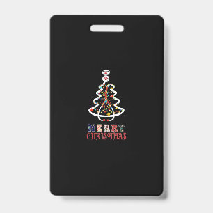 Nurse Gift Mery Christmas ID Badge