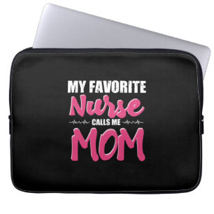 Nurse Gift My Favourite Nurse Call Me Mum Laptop Sleeve