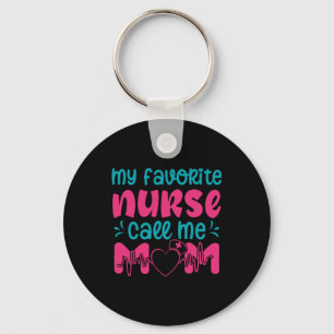 Nurse Gift My Favourite Nurse Care Me Mum Key Ring