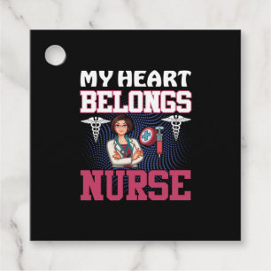 Nurse Gift   My Heart Belongs Nurse Favour Tags