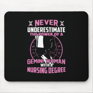 Nurse Gift Never Underestimate The Power Mouse Mat