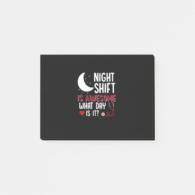 Nurse Gift | Night Shift Is Awesome Post-it Notes (Front)