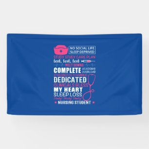 Nurse Gift No Social Life Sleep Deprived Banner