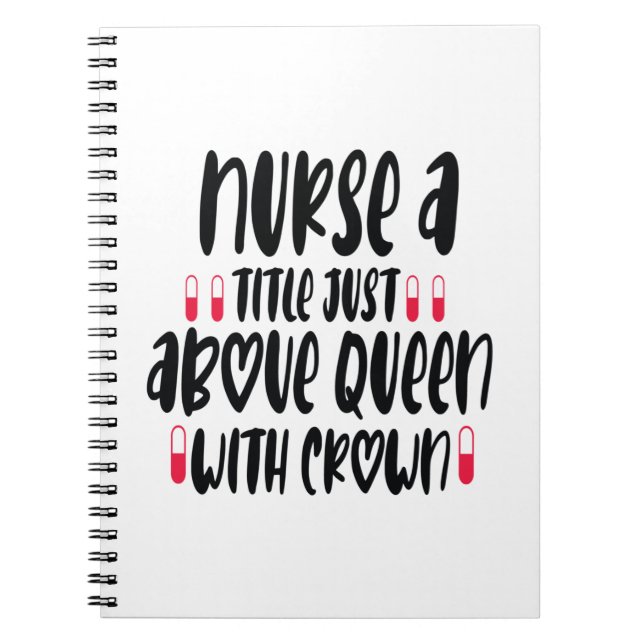Nurse Gift Nurse A Title Just Above Notebook (Front)