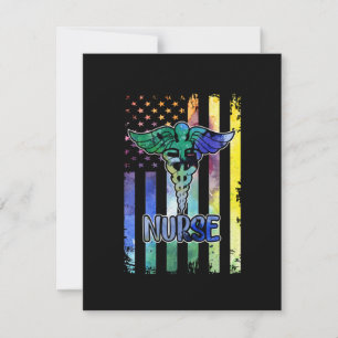 Nurse Gift Nurse American Flag Card