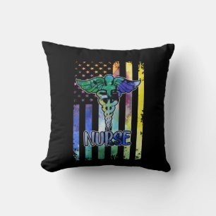 Nurse Gift Nurse American Flag Cushion